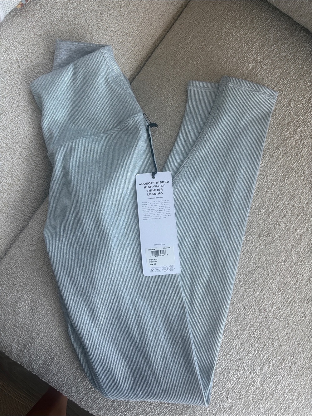 ALOsoft Ribbed High-Waist Shinmer Legging